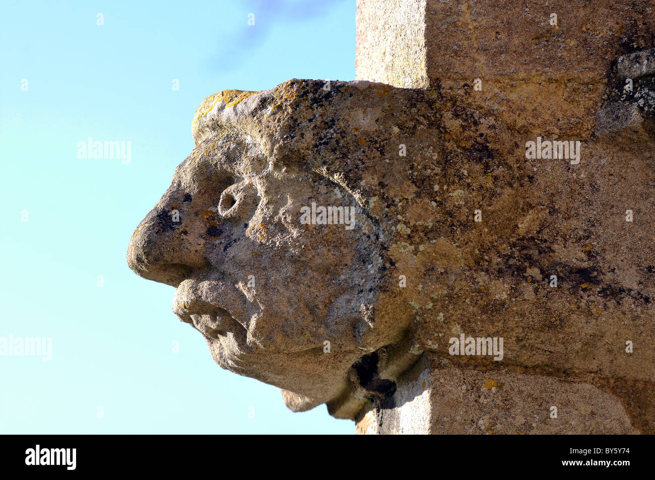 Gargoyle on St. Andrew`s Church, Burton Overy, Leicestershire, England, UK Stock Photo